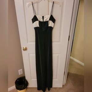 Black with white detail Prom dress, size 3/4.  Blondie Nites brand.